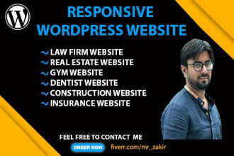 make a law firm, real estate, gym sport construction website