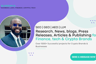write finance, blockchain content, crypto news, web3, ai, optimize, publish