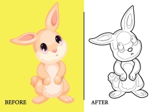vector line art detailed outline of your image