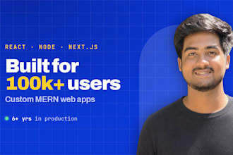be your mern stack developer and build custom mern website