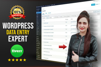 do perfect wordpress data entry for 6 hours