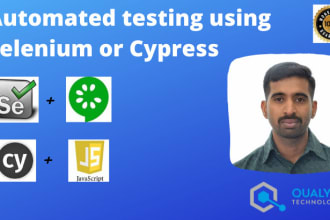 write test automation scripts using selenium and cypress