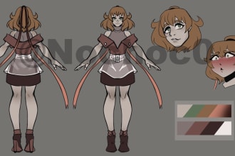 make a reference sheet for your character