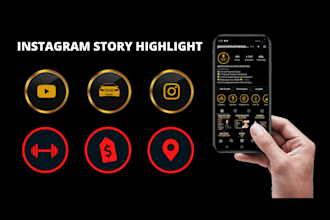 design professional instagram highlight icon covers