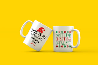 custom mug, drinkware, and print on demand product artwork
