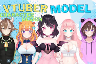 draw and design a high quality live2d vtuber model