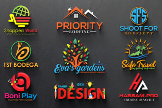 create a modern and stunning 3d logo design for your business