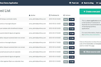 develop web applications in symfony, laravel, core PHP