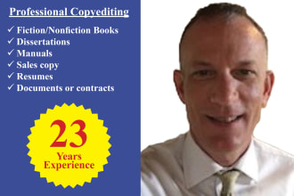 copy edit your work  with a professional touch