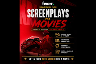 be your screenwriter for your next project