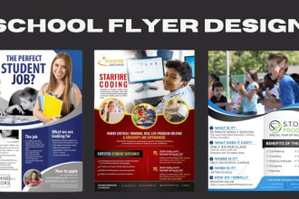 create school college university education flyers in 24 hours