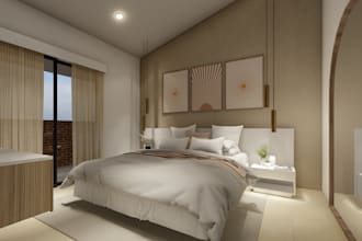 design and render your bedroom
