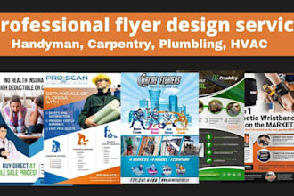 design handyman, carpentry, plumbing, hvac flyers design in 24 hours