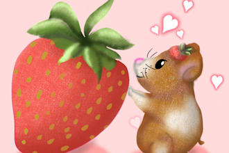 draw an illustration of your pet in funny or cute situations