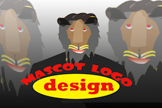 design animal mascot logo and character mascot cartoon