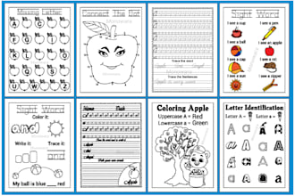 design tracing activity and colouring book for KDP