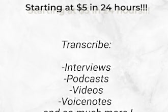 transcribe any audio into text