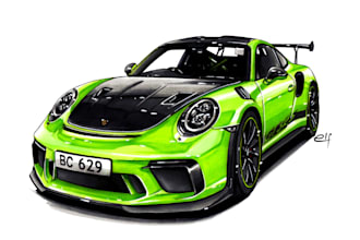 hand drawn your concept car in sketch concept style