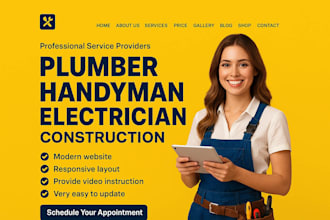 create plumber, handyman, roofing, construction, plumbing website