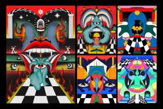 design psychedelic poster cover album