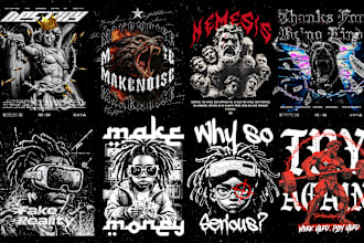 design a modern t shirt streetwear apparel for your brand
