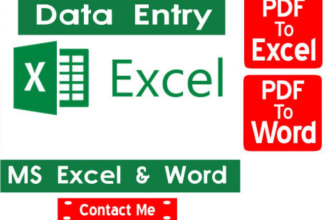 be virtual assistant for excel and word data entry copy edit