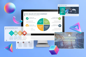 design stunning presentation, slides and pitch deck