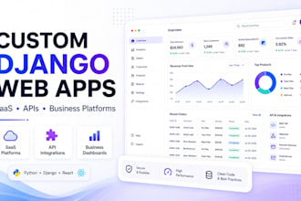 build a custom django web application or saas platform