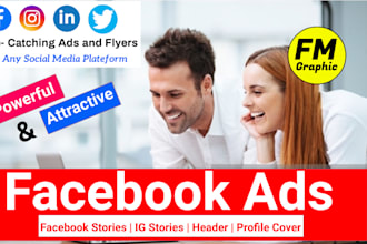 design elegant facebook ads, flyer instagram ads link din ads