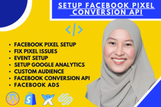 set up facebook conversion API pixel tracking ios 14 ready, google analytics