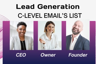 make email list by job titles, ceo, owner, founder, c level