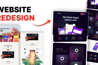 redesign your landing page or website on webflow