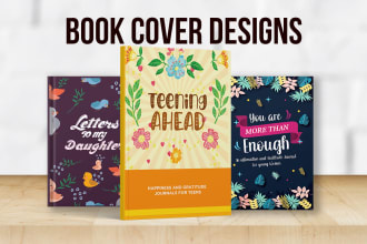 design cover for KDP book, ebook and cover for journal