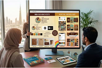 design complete brand identity and social media kit