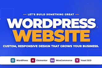 design, redesign or build a custom wordpress website with elementor