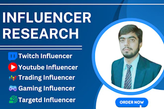 find twitch, youtube, instagram influencer leads list and email research