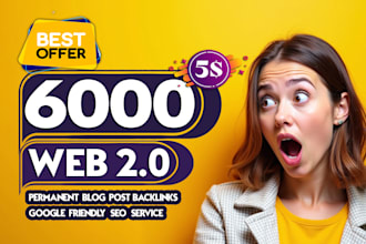 create 6000 web 2 0 backlinks blog post