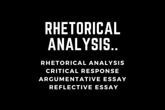 do rhetorical analysis of articles, ads, speeches and movies