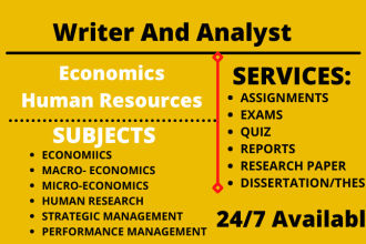 write business, economics, management, human resources