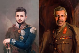 make historical royal portrait for you