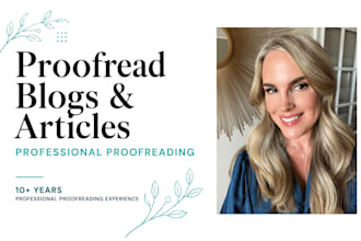 professionally proofread blog posts and articles