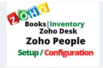 do anything for zoho desk, zoho books, inventory,zoho people