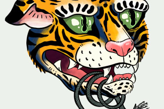 design custom sticker or tattoo design