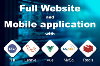 develop a vue js and laravel web applications