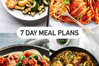create a weekly meal plan and grocery shopping list for you
