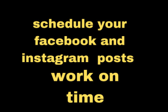 schedule your facebook and instagram  posts