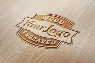transform your logo in an engraving mockup