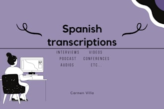 do spanish transcription of audio and video files