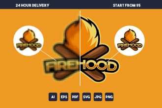 vector tracing, redraw image or logo into vector