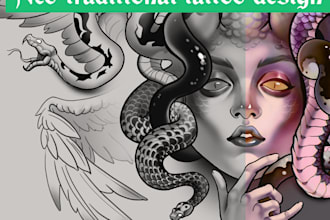 draw custom tattoo sleeve
